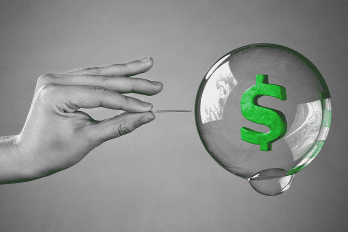 bubble burst crypto bubbel